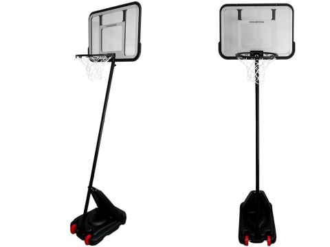 LEAN Toys Kosz Do Koszykówki Kosz Na Kółkach Piłka Ogród Czarny 3 m
