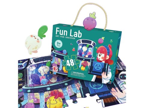 LEAN Toys Puzzle Dla Dzieci Układanka Laboratorium 48 elem.