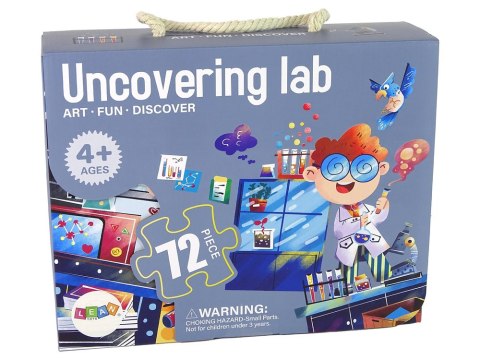 LEAN Toys Puzzle Dla Dzieci Układanka Laboratorium Nauka 72 Elem