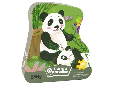 LEAN Toys Puzzle Panda Las Bambusowy 48 Elementów