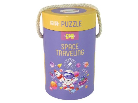 LEAN Toys Puzzle w Tubie Kosmos 28 Elementów