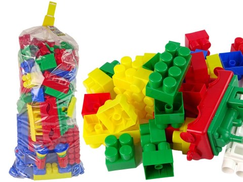 HEMAR Kolorowe Klocki Konstrukcyjne K3 Bardzo Duże 200 Elementów