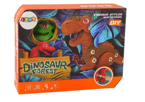 LEAN Toys Dinozaur Do Rozkręcania Majsterkowanie Zielony