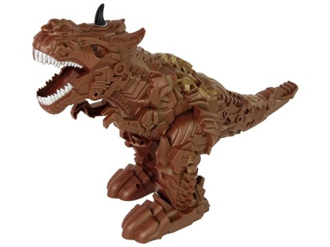 LEAN Toys Dinozaur Zdalnie Sterowany Zieje Para Wodna Projektor Brązowy