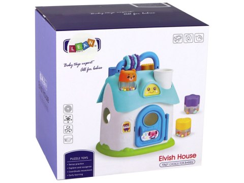 LEAN Toys Domek Sorter Interaktywny Różowy Puzzle Edukacyjny