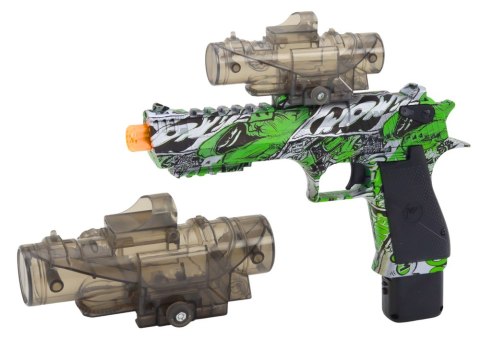 LEAN Toys Elektryczny Pistolet Na Kulki Wodne Strzałki 2w1 Zielony