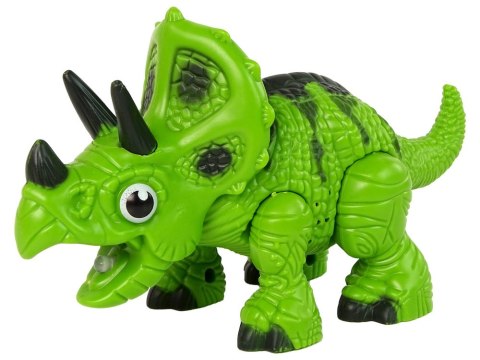LEAN Toys Interaktywny Dinozaur Triceratops Para Wodna Dźwięk Zielony