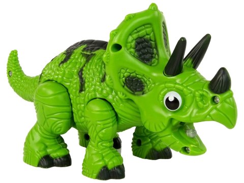 LEAN Toys Interaktywny Dinozaur Triceratops Para Wodna Dźwięk Zielony