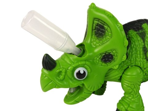 LEAN Toys Interaktywny Dinozaur Triceratops Para Wodna Dźwięk Zielony