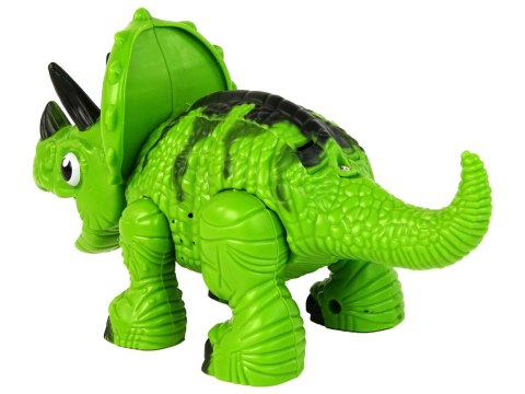 LEAN Toys Interaktywny Dinozaur Triceratops Para Wodna Dźwięk Zielony