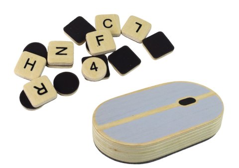 LEAN Toys Tablica Drewniana Laptop Kreda