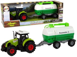 LEAN Toys Traktor dla Dzieci z Przyczepką Cysterna Autko Farma