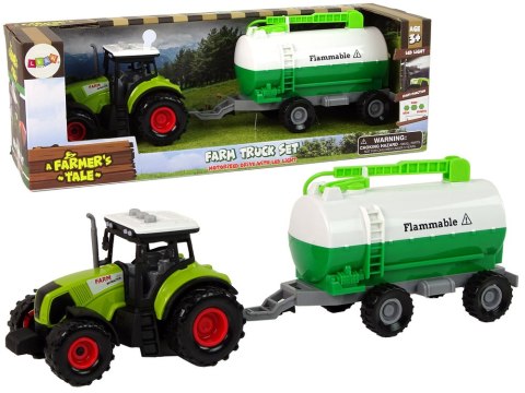 LEAN Toys Traktor dla Dzieci z Przyczepką Cysterna Autko Farma