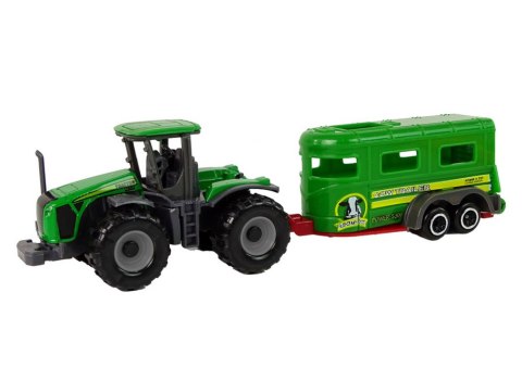 LEAN Toys Traktor z Przyczepą Zielony