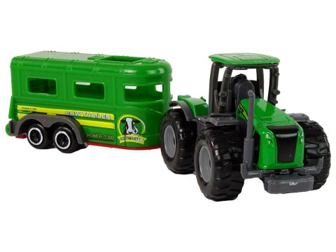 LEAN Toys Traktor z Przyczepą Zielony