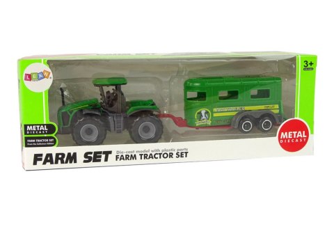 LEAN Toys Traktor z Przyczepą Zielony