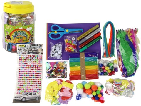 LEAN Toys Zestaw Artystyczny Kreatywny Plastyczny W Słoiku DIY