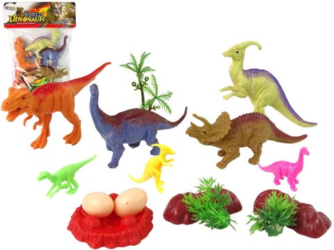 LEAN Toys Zestaw Figurek Dinozaurów z Akcesoriami 15 Sztuk