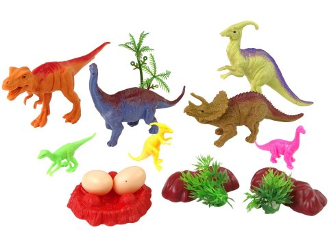 LEAN Toys Zestaw Figurek Dinozaurów z Akcesoriami 15 Sztuk