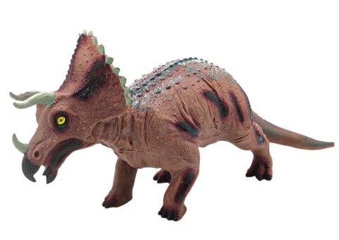 LEAN Toys Duża Figurka Dinozaur Triceratops Dźwięk 36 cm Brązowy
