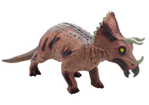 LEAN Toys Duża Figurka Dinozaur Triceratops Dźwięk 36 cm Brązowy