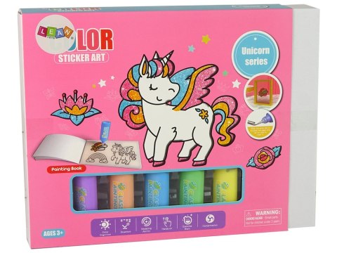 LEAN Toys Naklejki Na Okno Meble Jednorożec DIY 8 Kolorów Brokat