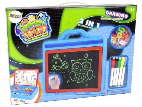 LEAN Toys Tablica Do Rysowania Glowing Paint 2w1 Magnetyczna