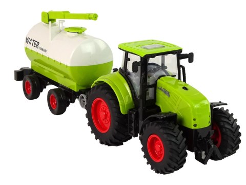 LEAN Toys Traktor z Przyczepą Duże Koła Zielony Farma