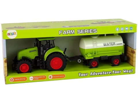 LEAN Toys Traktor z Przyczepą Duże Koła Zielony Farma
