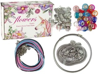 LEAN Toys Zestaw Bransoletek, Łańcuszków oraz Kolorowych Koralików do Biżuterii