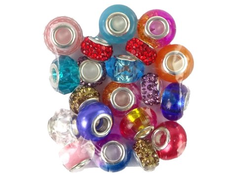 LEAN Toys Zestaw Bransoletek, Łańcuszków oraz Kolorowych Koralików do Biżuterii