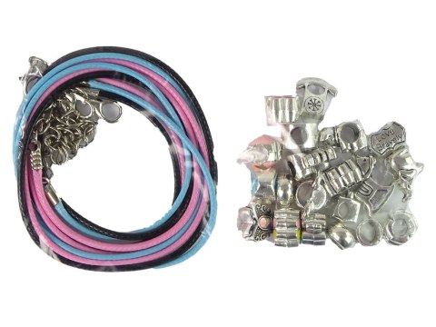 LEAN Toys Zestaw Bransoletek, Łańcuszków oraz Kolorowych Koralików do Biżuterii