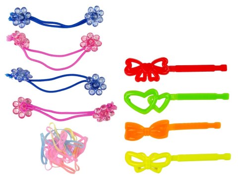 LEAN Toys Zestaw Do Farbowania Włosów Dla Dzieci 5 Farb Gumki