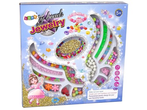 LEAN Toys Zestaw Do Robienia Biżuterii Koraliki Wisiorki
