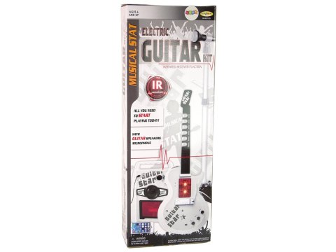 LEAN Toys Zestaw Gitara Elektryczna z Mikrofonem Na Baterie