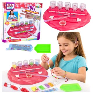 LEAN Toys Zestaw Kreatywny do Robienia Bransoletek DIY Diamenciki Wyklejanie