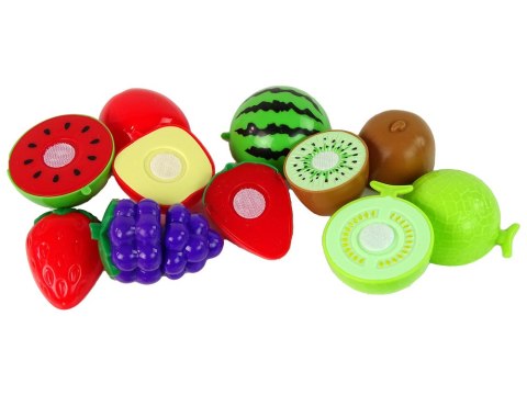 LEAN Toys Zestaw Owoców Do Krojenia Deska Talerzyk Sztućce
