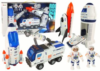 LEAN Toys Zestaw Rakieta Kosmos Statki Space Pojazdy Astronauci