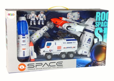 LEAN Toys Zestaw Rakieta Kosmos Statki Space Pojazdy Astronauci