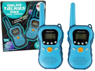 LEAN Toys Zestaw Walkie Talkies Krótkofalówki Dla Dzieci Niebieskie 2 Szt.