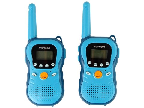 LEAN Toys Zestaw Walkie Talkies Krótkofalówki Dla Dzieci Niebieskie 2 Szt.