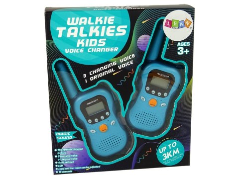 LEAN Toys Zestaw Walkie Talkies Krótkofalówki Dla Dzieci Niebieskie 2 Szt.