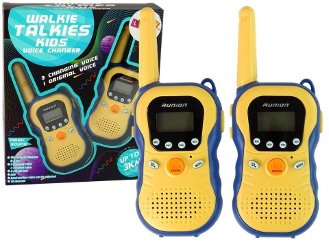LEAN Toys Zestaw Walkie Talkies Krótkofalówki Dla Dzieci Żółte 2 Szt.