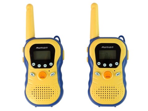 LEAN Toys Zestaw Walkie Talkies Krótkofalówki Dla Dzieci Żółte 2 Szt.