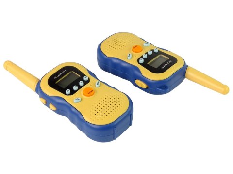 LEAN Toys Zestaw Walkie Talkies Krótkofalówki Dla Dzieci Żółte 2 Szt.