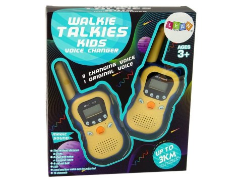 LEAN Toys Zestaw Walkie Talkies Krótkofalówki Dla Dzieci Żółte 2 Szt.