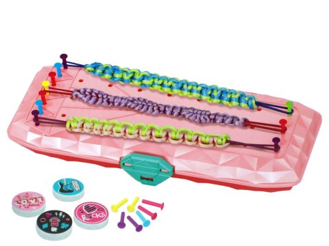 LEAN Toys Zestaw do Robienia Bransoletek Pudełko Różowe
