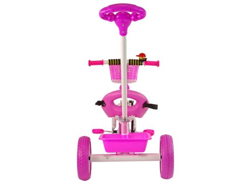 LEAN Trike Rower Trójkołowy PRO100 Różowy Koszyk Koła EVA