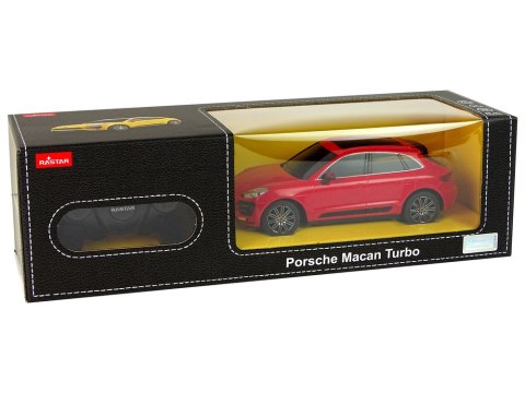 Rastar Auto R/C Porsche Macan Turbo 1:24 Rastar Czerwony