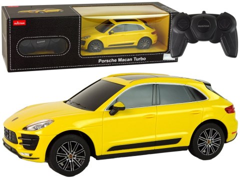 Rastar Auto R/C Porsche Macan Turbo 1:24 Rastar Żółty